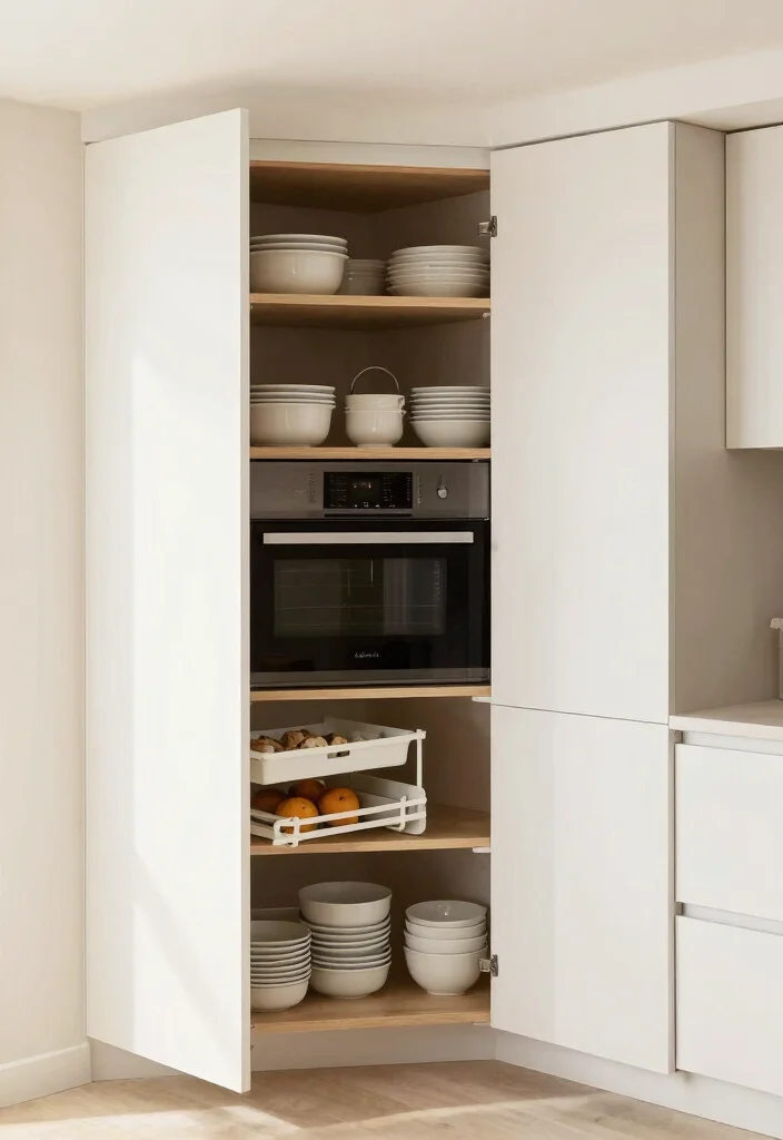17 Kitchen Appliance Cabinet Ideas That Conceal & Simplify - 6. Corner Solutions 1