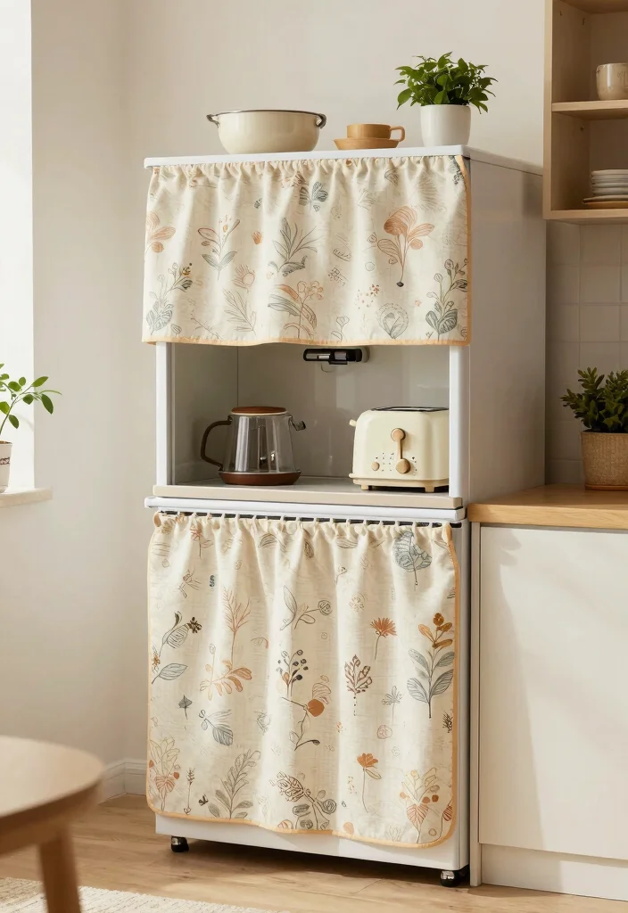 17 Kitchen Appliance Cabinet Ideas That Conceal & Simplify - 8. Decorative Cover-Ups 1