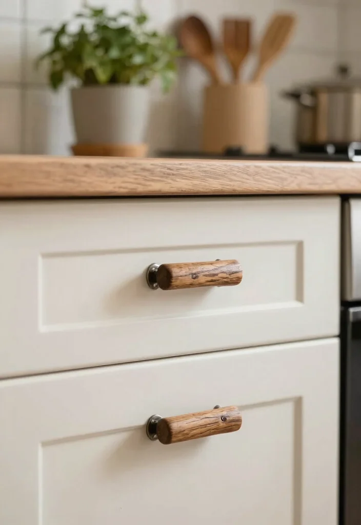 17 Kitchen Cabinet Knobs and Pulls Ideas That Upgrade Instantly 17 17 Kitchen Cabinet Knobs and Pulls Ideas That Upgrade Instantly - 17. Upcycled Materials Hardware 1