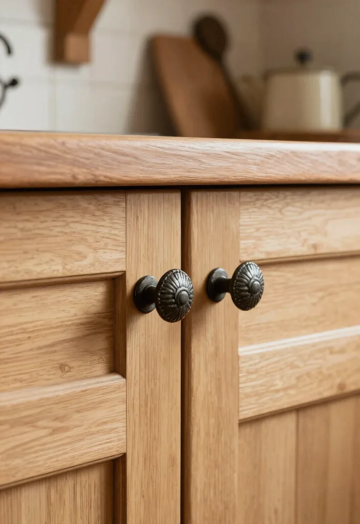17 Kitchen Cabinet Knobs and Pulls Ideas That Upgrade Instantly 7 17 Kitchen Cabinet Knobs and Pulls Ideas That Upgrade Instantly - 7. Wrought Iron Knobs 1