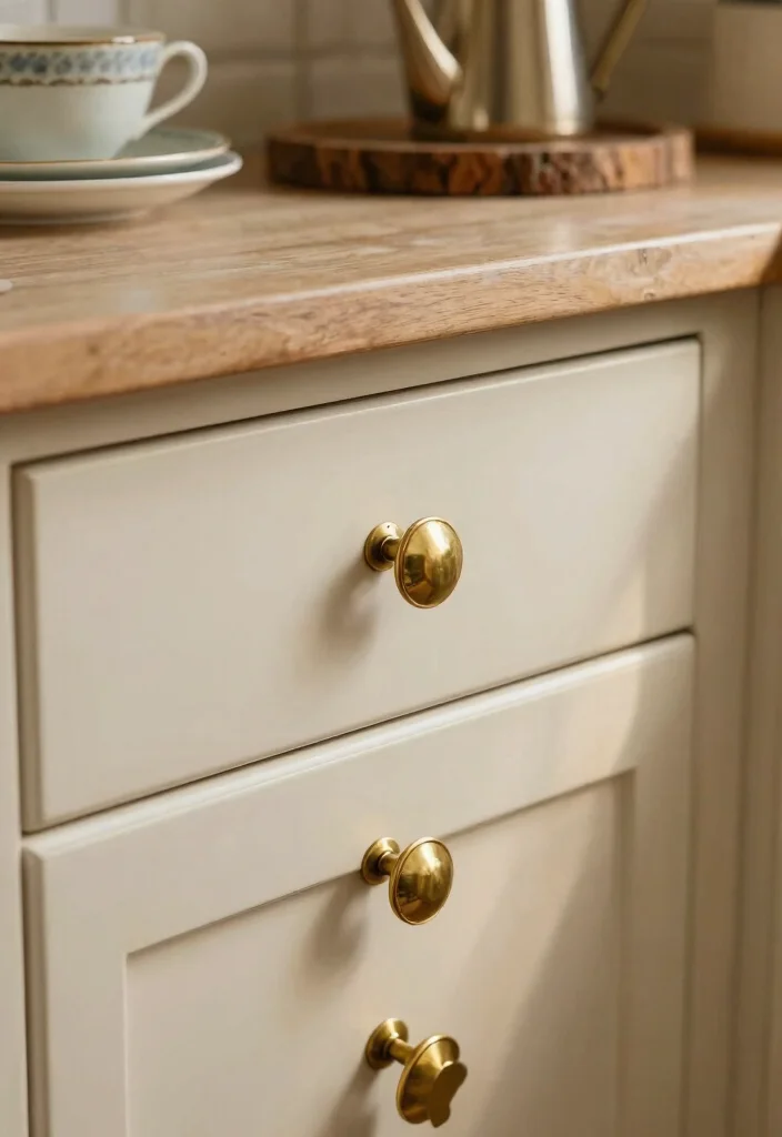 17 Kitchen Cabinet Knobs and Pulls Ideas That Upgrade Instantly 8 17 Kitchen Cabinet Knobs and Pulls Ideas That Upgrade Instantly - 8. Vintage-Style Cup Pulls 1