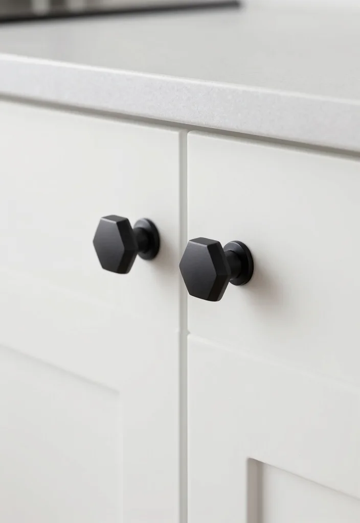 17 Kitchen Cabinet Knobs and Pulls Ideas That Upgrade Instantly 9 17 Kitchen Cabinet Knobs and Pulls Ideas That Upgrade Instantly - 9. Geometric Knobs 1