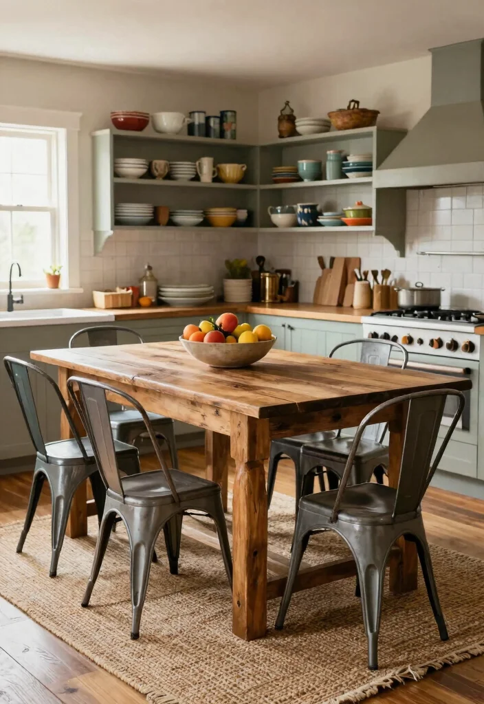17 Kitchen Island Ideas With Seating That Bring Everyone Together - 1. The Classic Farmhouse Table Island 1