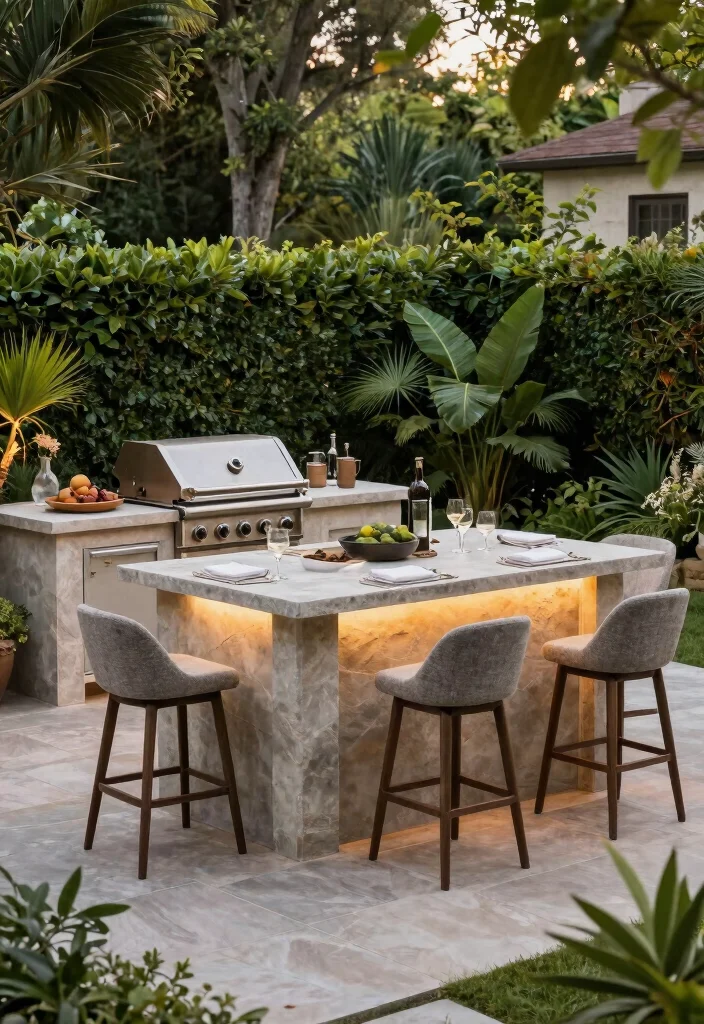 17 Kitchen Island Ideas With Seating That Bring Everyone Together - 17. The Outdoor Kitchen Island 1