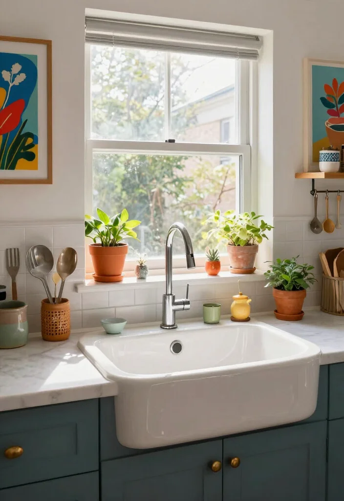 17 Kitchen Sink With Window Ideas That Feel Bright & Airy 13 17 Kitchen Sink With Window Ideas That Feel Bright & Airy - 13. Artistic Touches 1