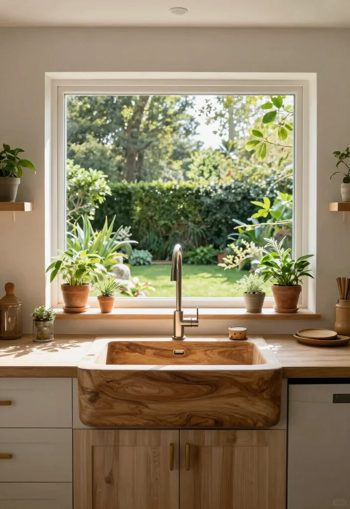 17 Kitchen Sink With Window Ideas That Feel Bright & Airy 17 17 Kitchen Sink With Window Ideas That Feel Bright & Airy - 17. Biophilic Design 1