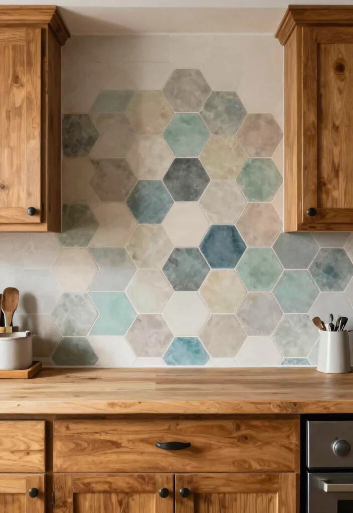 17 Kitchen Wall Tiles Backsplash Ideas With Stylish Detail - 12. Stylish Hexagonal Tiles 1