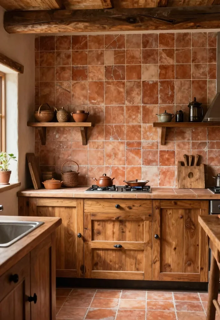 17 Kitchen Wall Tiles Backsplash Ideas With Stylish Detail - 14. Terracotta Tiles 1