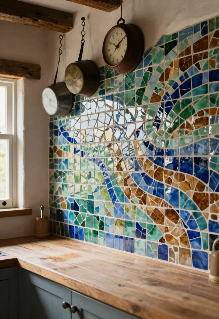 17 Kitchen Wall Tiles Backsplash Ideas With Stylish Detail - 4. Classy Mosaic Tile Patterns 1