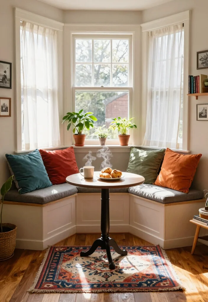 17 Kitchen With Bay Window Layout Ideas That Feel Spacious 1 17 Kitchen With Bay Window Layout Ideas That Feel Spacious - 1. Cozy Breakfast Nook 1