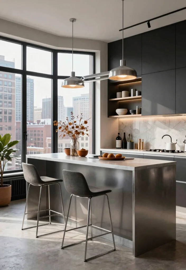 17 Kitchen With Bay Window Layout Ideas That Feel Spacious 11 17 Kitchen With Bay Window Layout Ideas That Feel Spacious - 11. Urban Chic 1