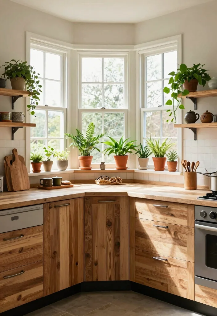 17 Kitchen With Bay Window Layout Ideas That Feel Spacious 17 17 Kitchen With Bay Window Layout Ideas That Feel Spacious - 17. Eco-Friendly Design 1