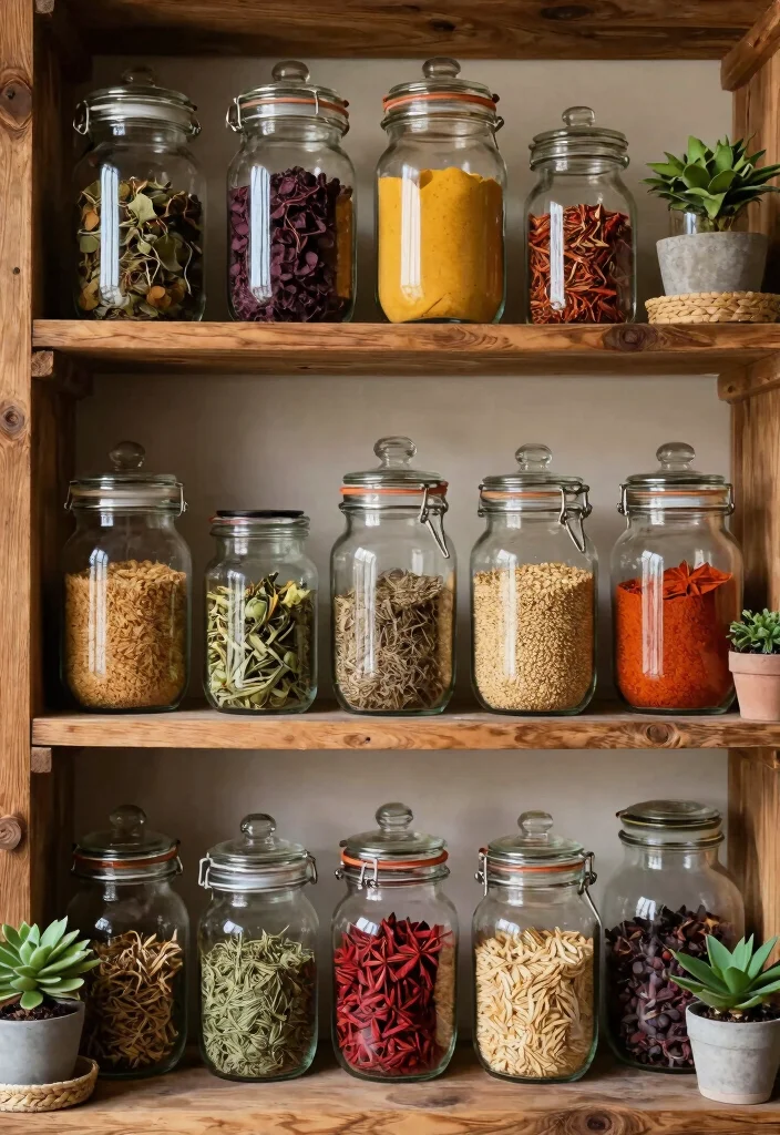17 Shelf Decor Kitchen Ideas That Look Effortlessly Styled 1 17 Shelf Decor Kitchen Ideas That Look Effortlessly Styled - 1. Vintage Glass Jars 1