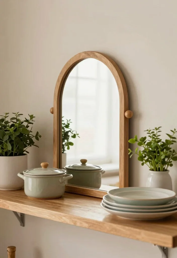 17 Shelf Decor Kitchen Ideas That Look Effortlessly Styled 10 17 Shelf Decor Kitchen Ideas That Look Effortlessly Styled - 10. Reflections with Mirrors 1