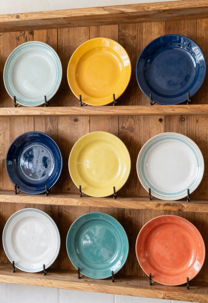 17 Shelf Decor Kitchen Ideas That Look Effortlessly Styled 5 17 Shelf Decor Kitchen Ideas That Look Effortlessly Styled - 5. Artistic Plate Displays 1