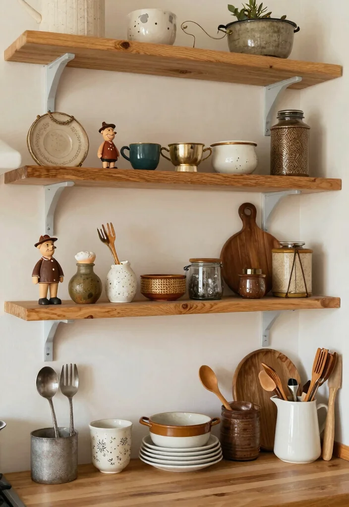 17 Shelf Decor Kitchen Ideas That Look Effortlessly Styled 7 17 Shelf Decor Kitchen Ideas That Look Effortlessly Styled - 7. Whimsical Knickknacks 1