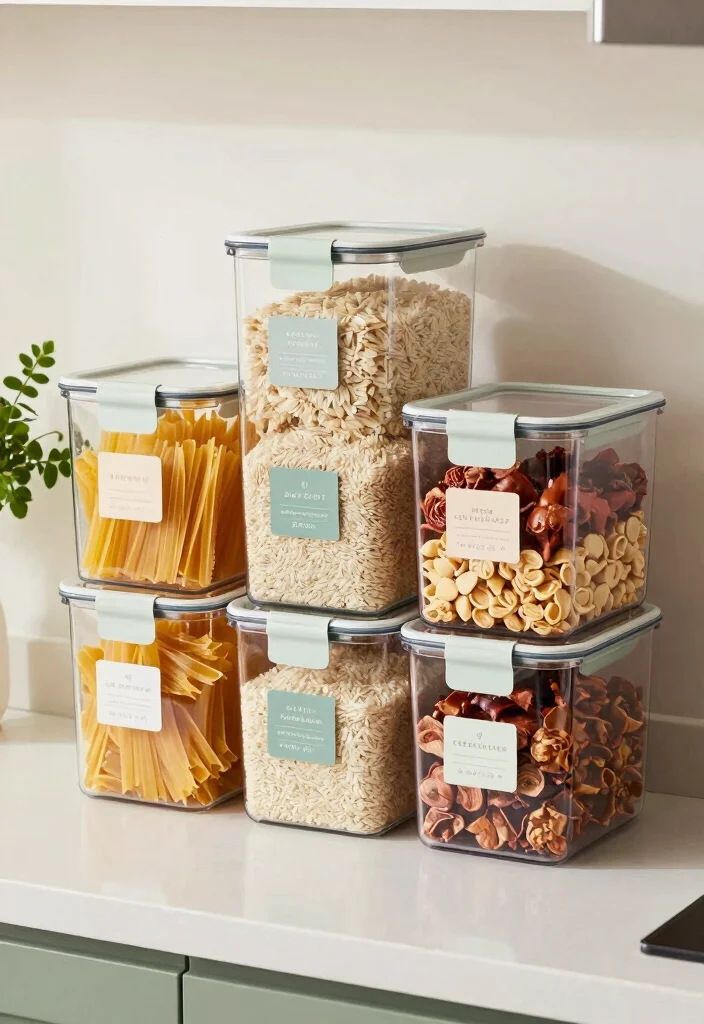 17 Small Kitchen Counter Organization Ideas That Stay Tidy - 1. Use Clear Storage Containers 1