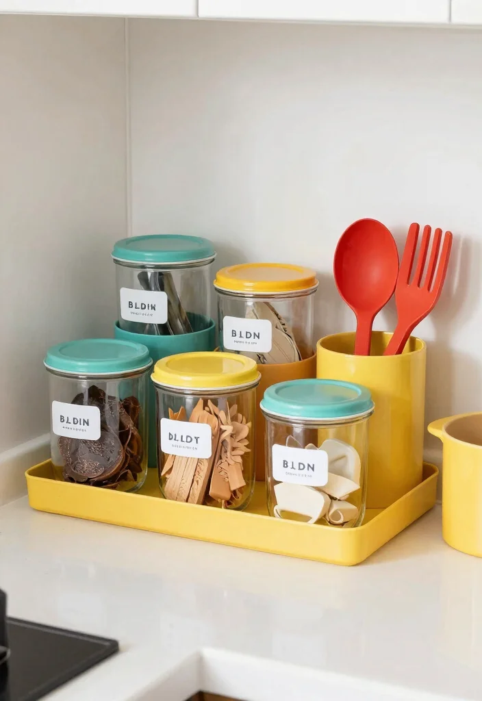 17 Small Kitchen Counter Organization Ideas That Stay Tidy - 13. Color-Coded Organization 1