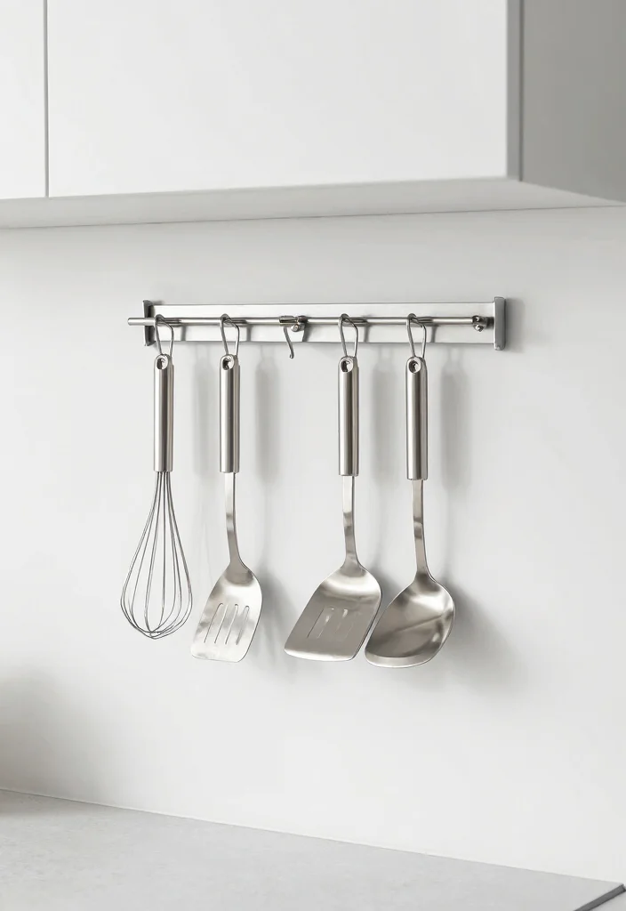 17 Small Kitchen Counter Organization Ideas That Stay Tidy - 2. Magnet Strips for Utensils 1