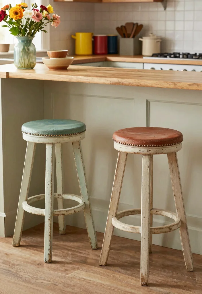 17 Stools for Kitchen Island 2026 Trending Ideas That Blend Comfort & Style 7 17 Stools for Kitchen Island 2026 Trending Ideas That Blend Comfort & Style - 7. Vintage-Inspired Stools 1