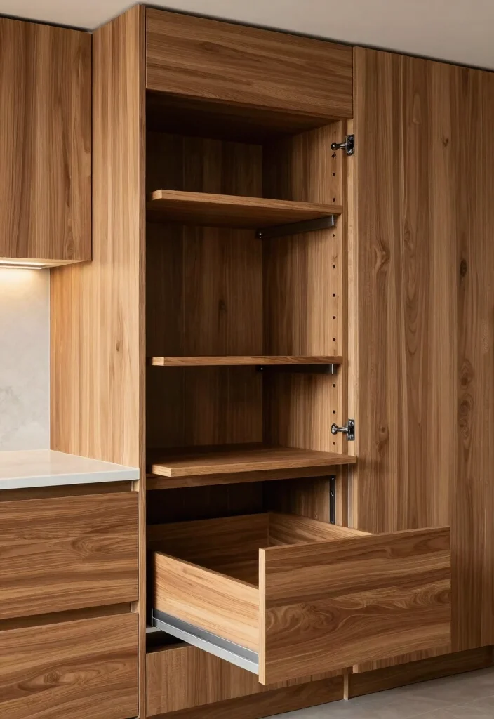 17 Teak Kitchen Cabinets Ideas With Natural Luxury 12 17 Teak Kitchen Cabinets Ideas With Natural Luxury - 12. Integrated Teak Storage Solutions 1