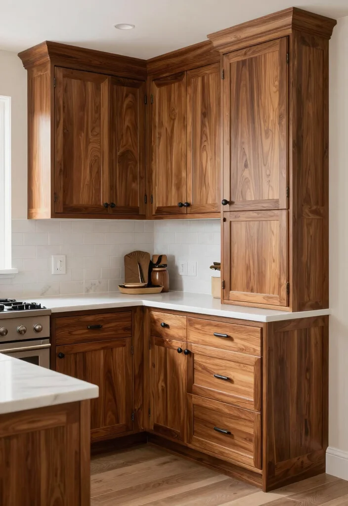 17 Teak Kitchen Cabinets Ideas With Natural Luxury 17 17 Teak Kitchen Cabinets Ideas With Natural Luxury - 17. Custom Teak Designs 1
