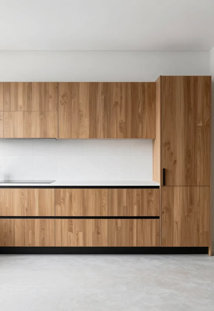 17 Teak Kitchen Cabinets Ideas With Natural Luxury 2 17 Teak Kitchen Cabinets Ideas With Natural Luxury - 2. Minimalist Teak Statement 1