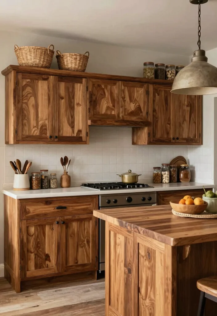 17 Teak Kitchen Cabinets Ideas With Natural Luxury 3 17 Teak Kitchen Cabinets Ideas With Natural Luxury - 3. Rustic Teak Retreat 1