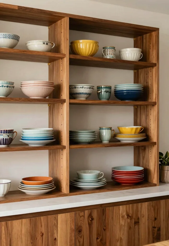 17 Teak Kitchen Cabinets Ideas With Natural Luxury 9 17 Teak Kitchen Cabinets Ideas With Natural Luxury - 9. Open Shelving with Teak 1