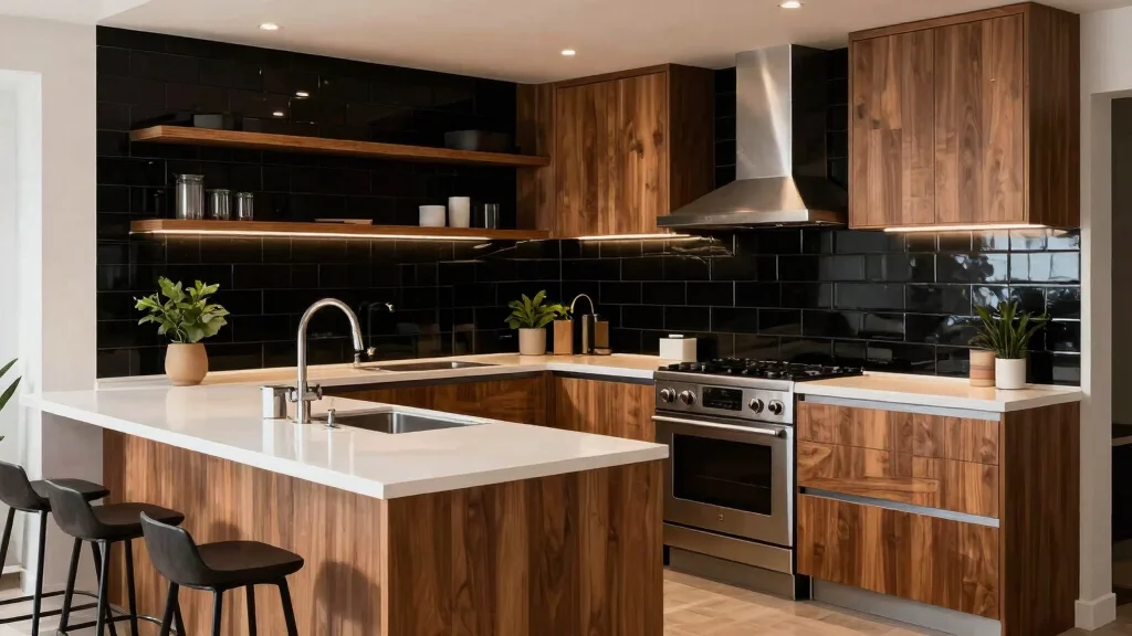 18 Black Tile Backsplash Kitchen Ideas With Dramatic Style