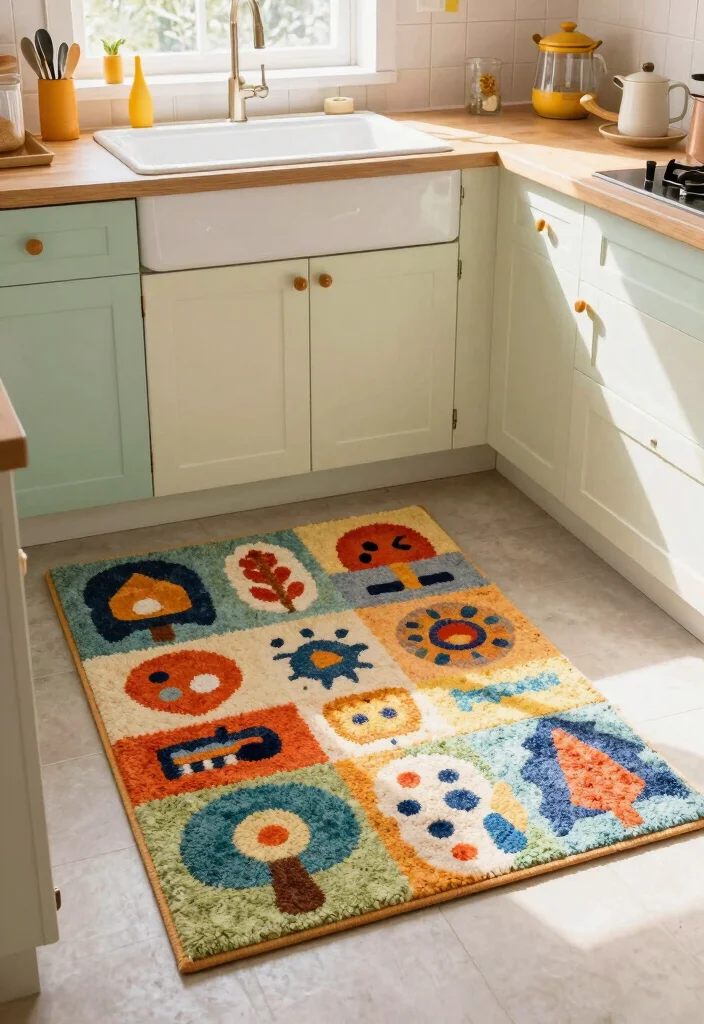 18 Cute Kitchen Decor Ideas That Add Personality 11 18 Cute Kitchen Decor Ideas That Add Personality - 11. Fun Kitchen Rugs 1