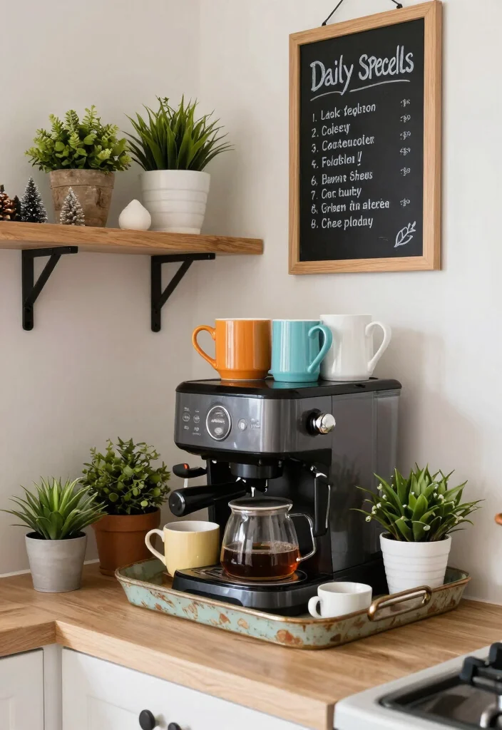 18 Cute Kitchen Decor Ideas That Add Personality 15 18 Cute Kitchen Decor Ideas That Add Personality - 15. Fun Coffee Station Setup 1