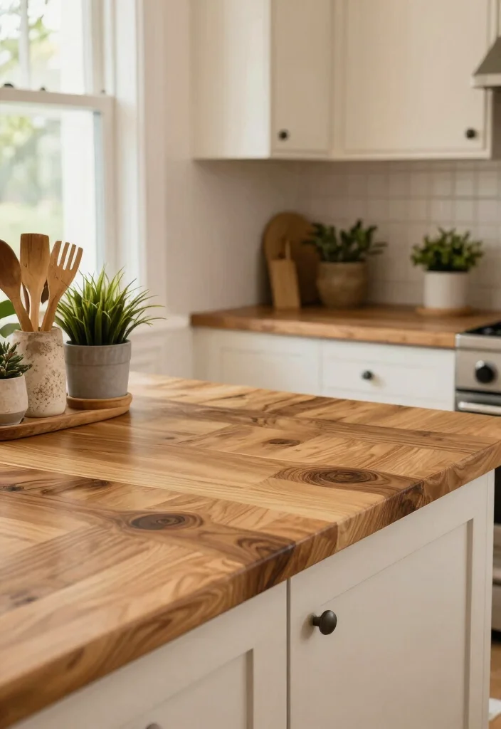 18 Farmhouse Kitchen Countertops Ideas With Rustic Beauty - 18. Textured Laminate Counters 1