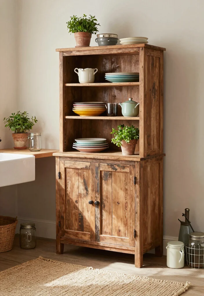 18 Free Standing Kitchen Cabinets Ideas With Flexible Storage 1 18 Free Standing Kitchen Cabinets Ideas With Flexible Storage - 1. Rustic Wooden Charm 1