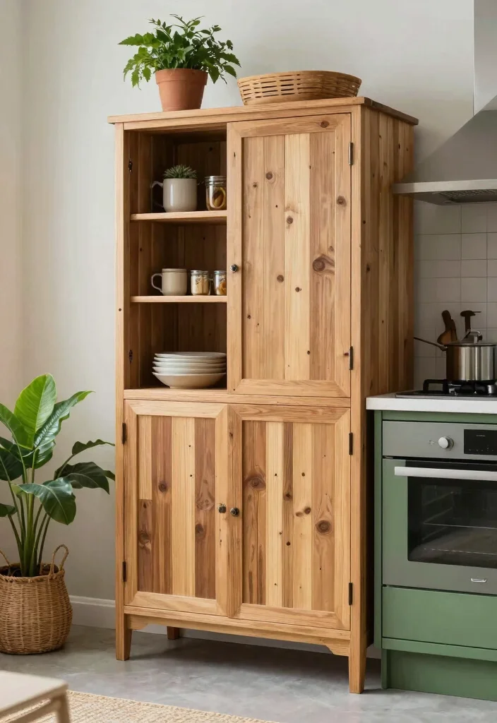 18 Free Standing Kitchen Cabinets Ideas With Flexible Storage 13 18 Free Standing Kitchen Cabinets Ideas With Flexible Storage - 13. Eco-Friendly Materials 1