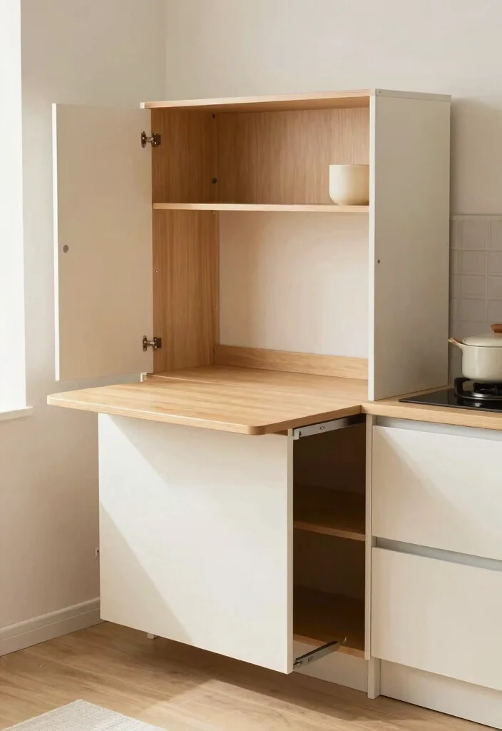 18 Free Standing Kitchen Cabinets Ideas With Flexible Storage 17 18 Free Standing Kitchen Cabinets Ideas With Flexible Storage - 17. Space-Saving Solutions 1