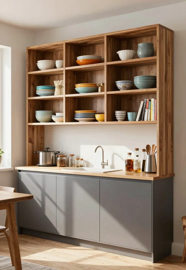 18 Free Standing Kitchen Cabinets Ideas With Flexible Storage 5 18 Free Standing Kitchen Cabinets Ideas With Flexible Storage - 5. Open Shelving Solutions 1