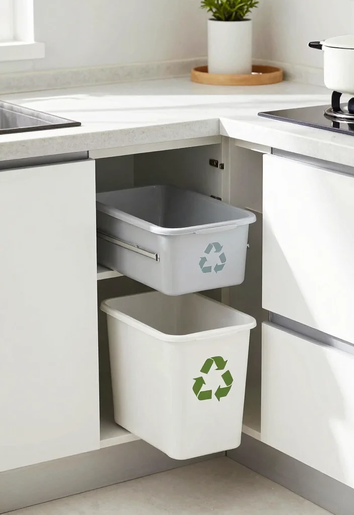 18 Kitchen Corner Cabinet 2026 Trending Ideas That Use Every Inch - 11. Hidden Recycling Bins 1