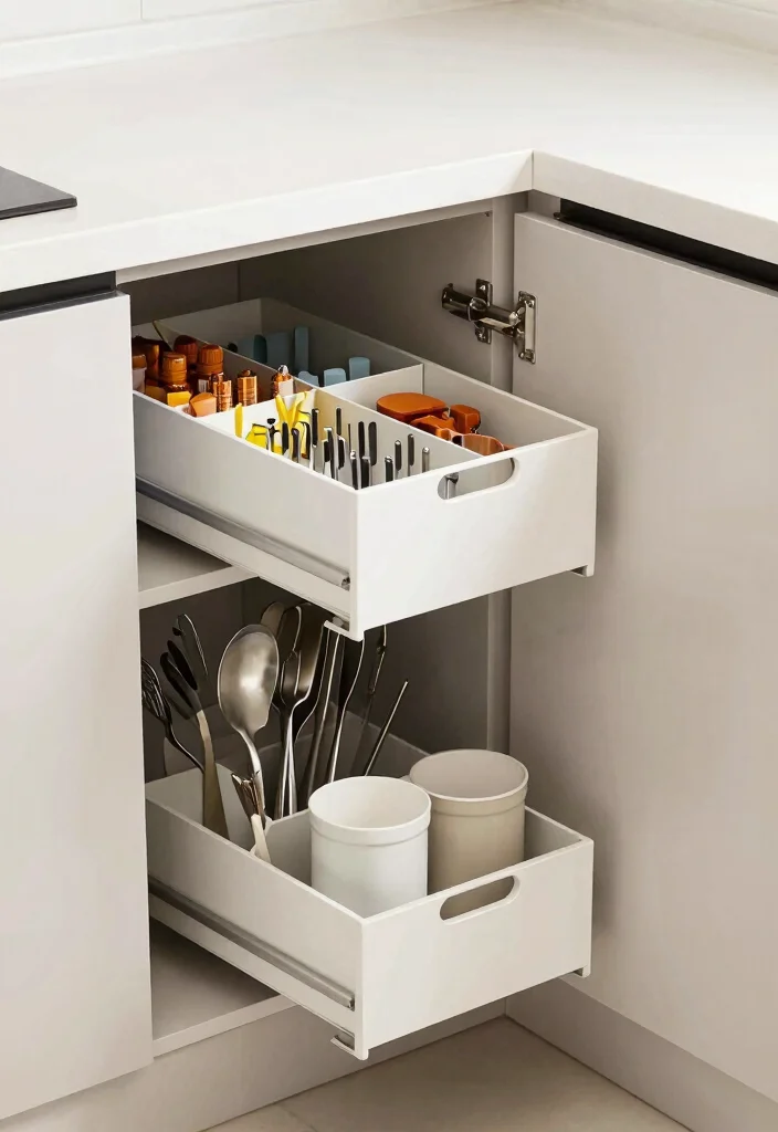 18 Kitchen Corner Cabinet 2026 Trending Ideas That Use Every Inch - 16. Customized Interior Organizers 1