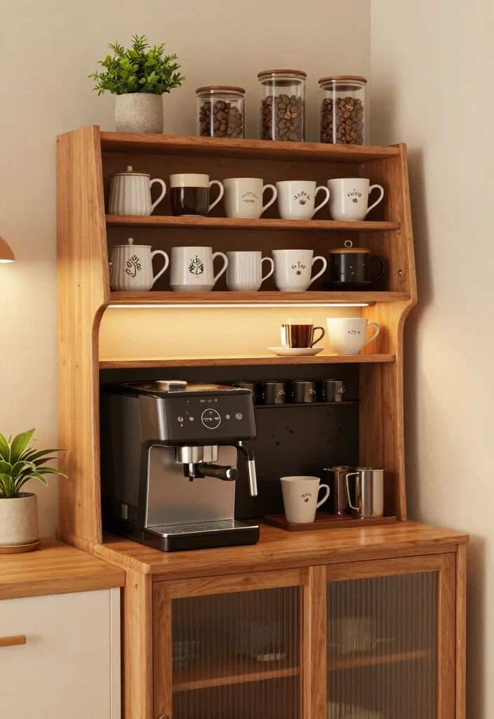 18 Kitchen Corner Cabinet 2026 Trending Ideas That Use Every Inch - 5. Under-Counter Coffee Bar 1