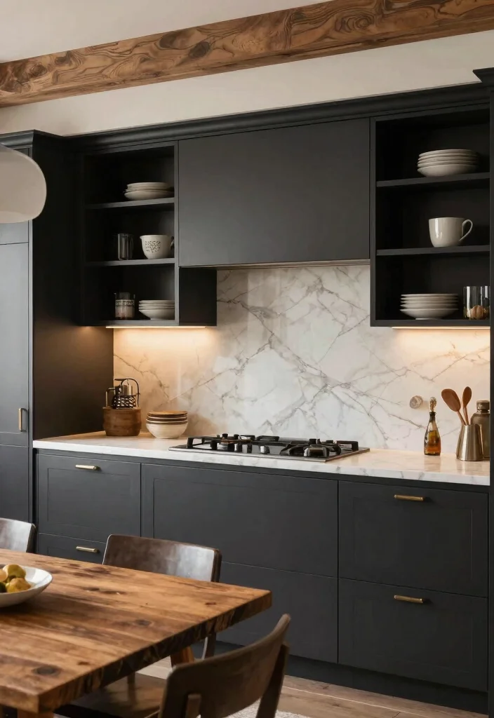 18 Kitchen Dark Cabinets Ideas With Bold Sophistication - 1. Embrace Deep Charcoal Shades 1
