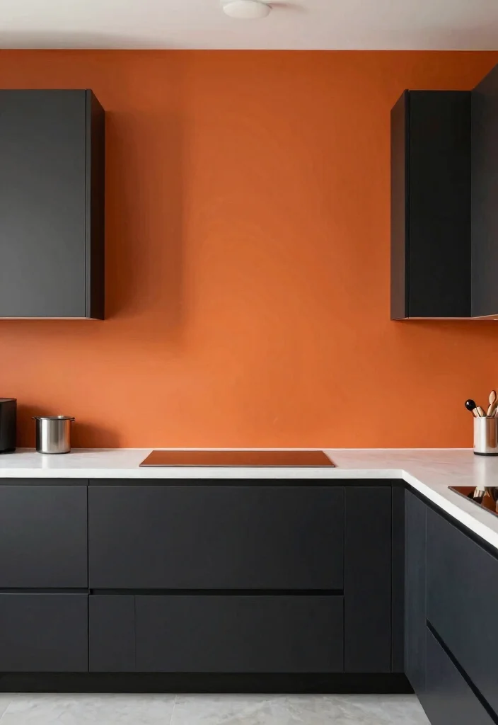 18 Kitchen Dark Cabinets Ideas With Bold Sophistication - 14. Revive with Accent Walls 1
