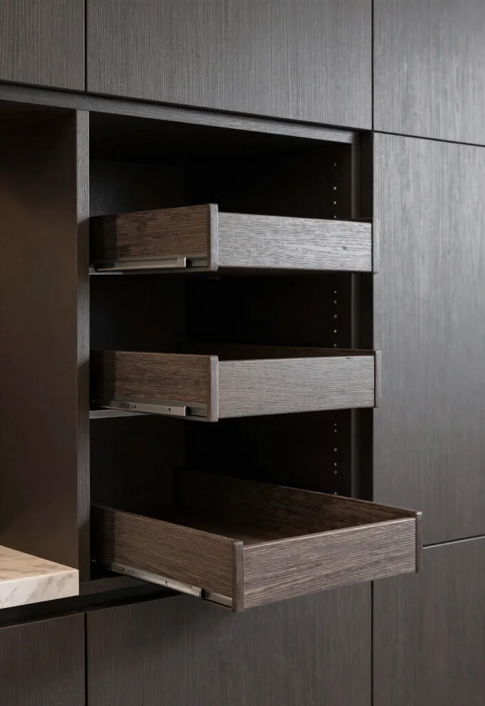 18 Kitchen Dark Cabinets Ideas With Bold Sophistication - 16. Emphasize Functionality with Design 1