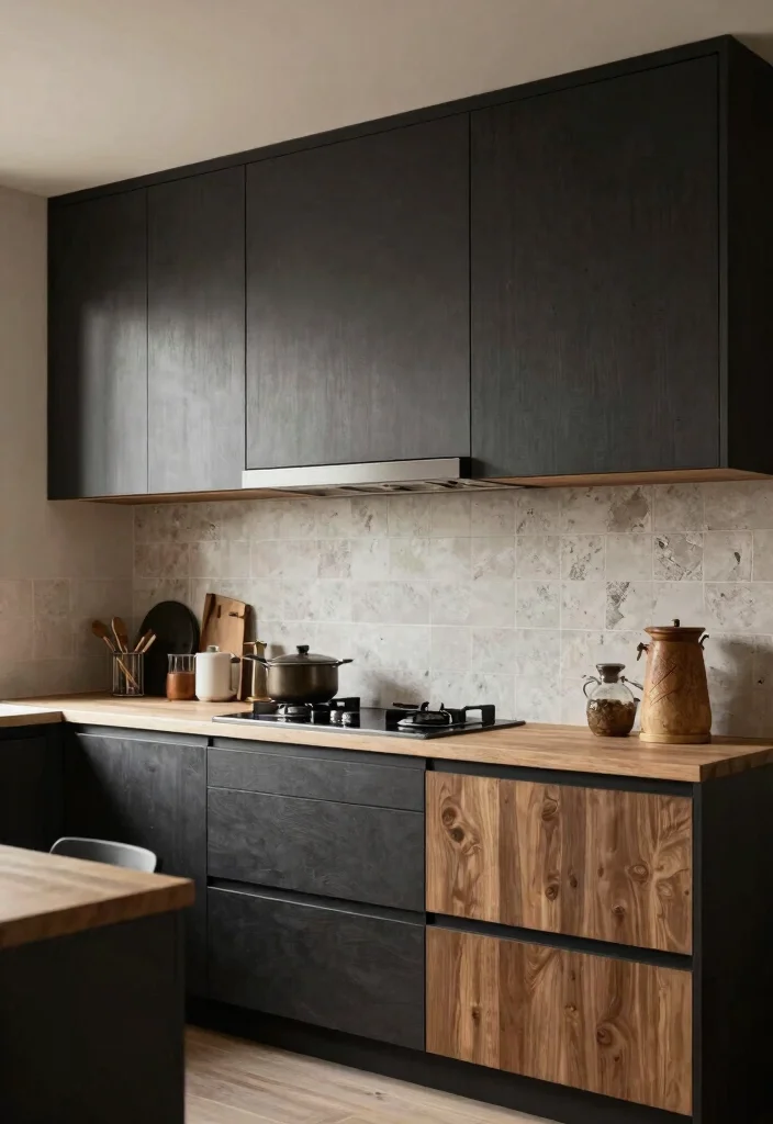 18 Kitchen Dark Cabinets Ideas With Bold Sophistication - 17. Mix and Match Styles 1