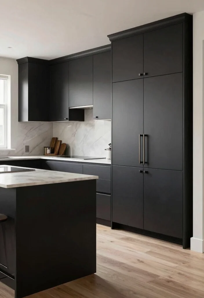 18 Kitchen Dark Cabinets Ideas With Bold Sophistication - 9. Create a Cohesive Flow 1