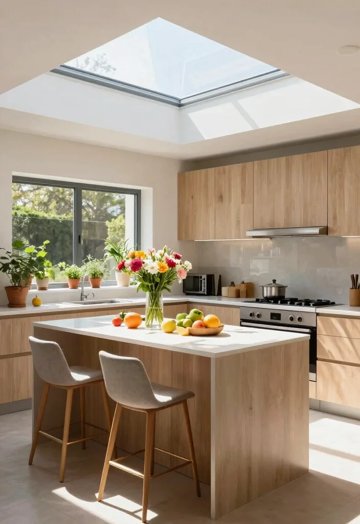 18 Kitchen Ideas With Windows That Brighten the Space 1 18 Kitchen Ideas With Windows That Brighten the Space - 1. Skylights for Maximum Light 1
