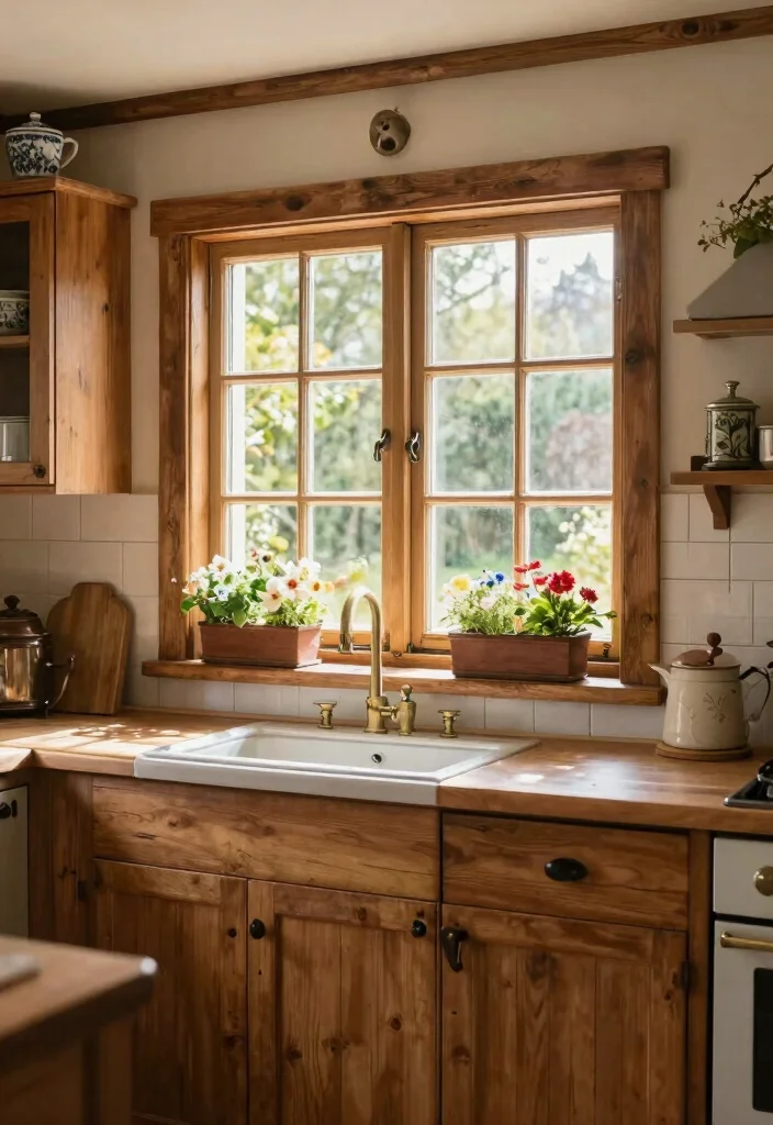 18 Kitchen Ideas With Windows That Brighten the Space 17 18 Kitchen Ideas With Windows That Brighten the Space - 17. Cottage-Style Windows for Rustic Appeal 1