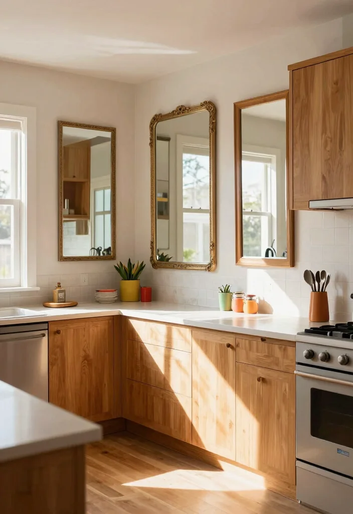 18 Kitchen Ideas With Windows That Brighten the Space 18 18 Kitchen Ideas With Windows That Brighten the Space - 18. Use of Mirrors to Reflect Light 1