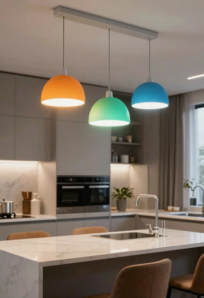 18 Kitchen Pendant Lighting Ideas That Shine Over Your Island - 13. Smart Pendant Lighting 1