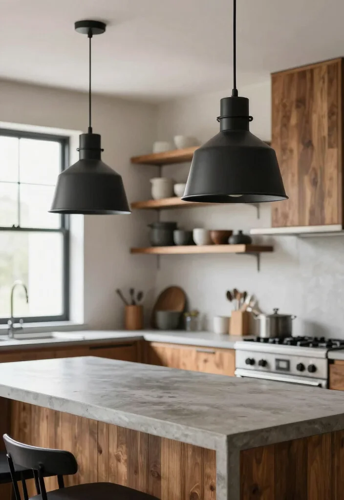 18 Kitchen Pendant Lighting Ideas That Shine Over Your Island - 3. Industrial Metal Fixtures 1